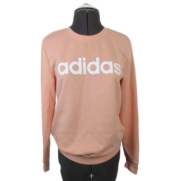 Adidas women's essentials basic front print crew neck sweatshirt S - Picture 1 of 11